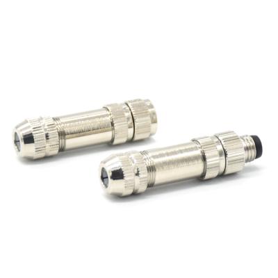 China Aviation Industrial Plug Shielded 3 Pin Metal Male Female M8 Sensor Connector for sale