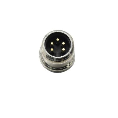 China PCB Panel Mount Aviation Front Attached Male Connector 7/8 Male Plug Circular 5 Pin Connector for sale