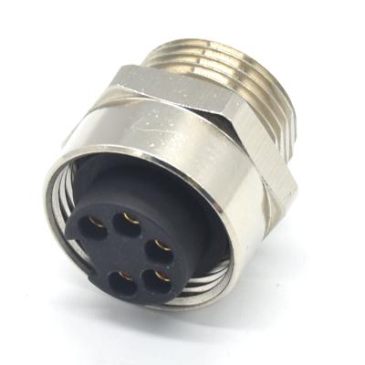 China 5 Pin Industrial High Quality Rear Tethered 7/8 Socket Industrial Automation Female Connector for sale