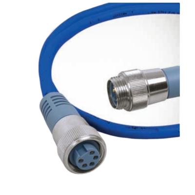 China IP68 Waterproof Double Ended Power Cordset Male To Female Blue Cable Connector for sale