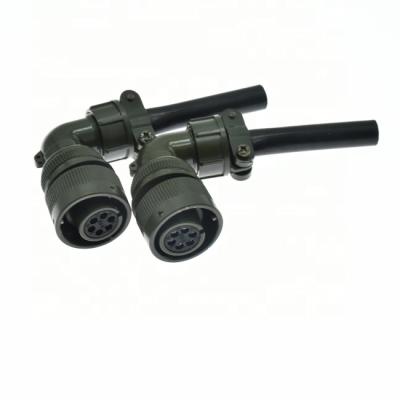 China Right Angle Electrical Power MS3108A 14S-6 Female 6pin Plug Military Connector for sale