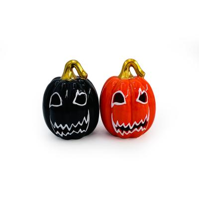 China Party Festival Supplies Hot Ceramic Grin Pumpkin Decorations Halloween Party Table Decoration for sale