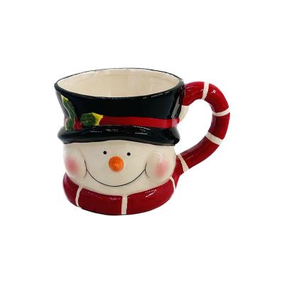 China Party Festival Supplies Christmas Party Supplies Gingerbread Man, Snowman Ceramic Mug Beer Water Mug for sale