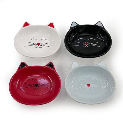 China Hot Selling Water Viable Cute Feeding America Kitten Style Pet Bowl Pet CUB Ceramic Bowl for sale