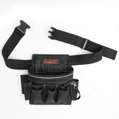 China Polyester Fabric 10 Pockets Waist Apron Tool Belt Pouch Bag Belt Electrician Tools Small Tool Bag for sale