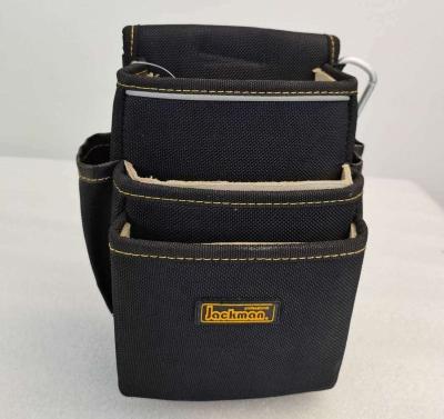 China JACKMAN Series 1680D 3-in-1 Eva Core Electrican Small Tool Bag Polyester EVA 3 in 1 Black/Yellow Japanese Series Tool Belt Pouch Bag for sale