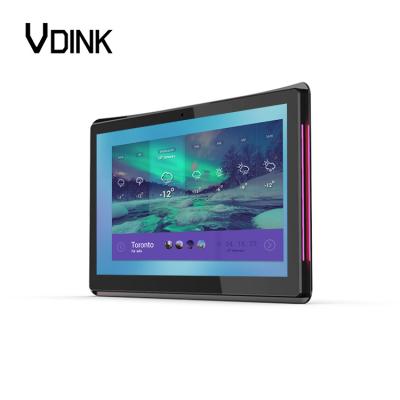 China Vdink Wall Mount Hard Touch Screen Show OEM Led Light Guide Conference Booking System Meeting Room Android Tablet for sale