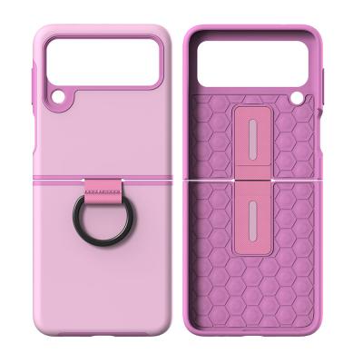 China 2021 New Arrival Shockproof For Samsung Galaxy Z Flip3 Cover 2 In 1 PC Folding Shockproof Mobile Phone Case for sale