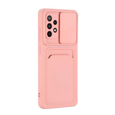 China 2021 Shockproof Newest Camera Lens Protective Wallet Phone Case Sliding Back Cover For Samsung Galaxy A02S for sale