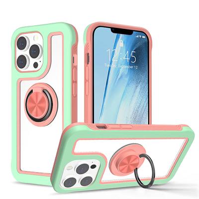 China Hot Selling Shockproof Finger Ring Holder TPU Phone Case Shockproof Cover For iPhone 13 mini 12 11 pro max for sale