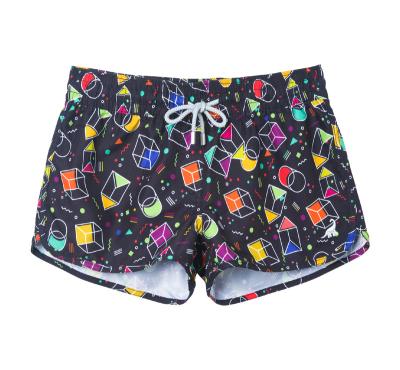 China Breathable Geometric Patterns Printing Summer Beach Abbreviations Women Swimwear Boardshorts Board Beach Breathable Quick Dry Shorts for sale