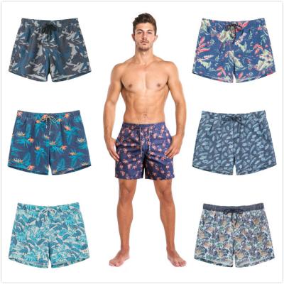 China Swimwear Men Vintage Breathable Swim Trunks Print Fruit OEM Service Adults Animal Floral Quick Dry Breathable Swim Trunk Backing Firm for sale