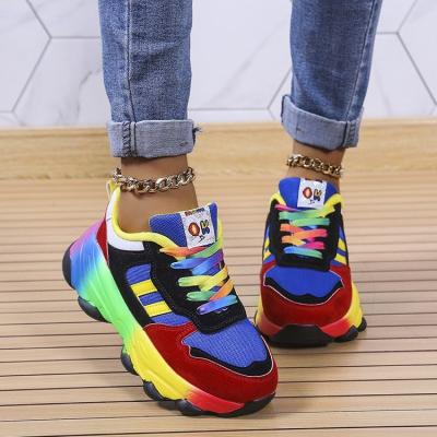 China Fashion Trend Wholesale New Arrival 2022 Summer Walking Style Shoes Sneakers Chunky Shoes Platform Women for sale