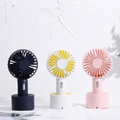 China Desktop Tabletop Handheld Mini Fan With 2000mAh 3 Mini Fans Portable Single Handheld Rechargeable Strong Wind Table Fan for sale