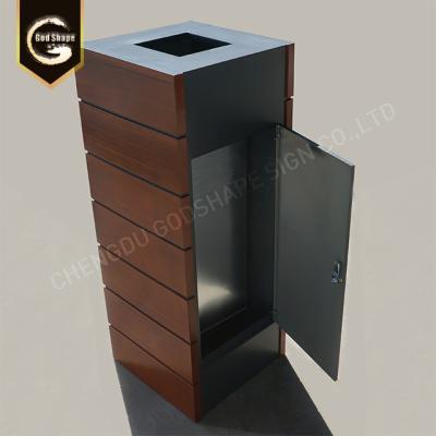 China New Design Metal Outdoor Public Commercial Premium Recycling Bin Stainless Steel Trash Bins Use Trash Can for sale