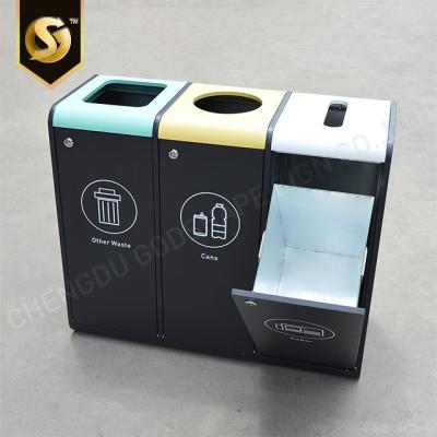 China Home Appliance CE Rohs Qualified Product Metal SS Bin Dust Bin Recycling Bin For Wholesale Price Garbage Bin for sale