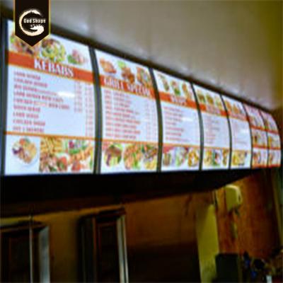 China Information GS Menu Light Box For Restaurant Highlight KFC Burger Order Price Lists Fast Food LED Menu Board for sale