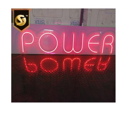 China 2021 Custom Acrylic Godshape Buildings LED Beacon Runway Edge 3D Letter Sign Party Open Neon Sign for sale