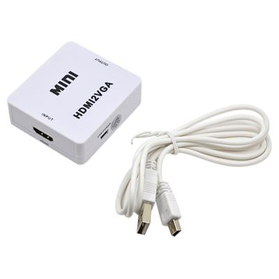 China HDMI to VGA Converter with HDMI2VGA Box Audio Video Converter Mini Size for sale