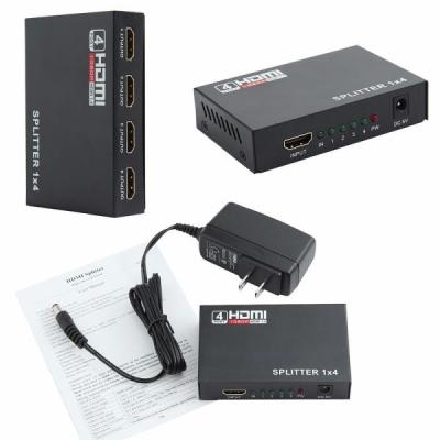 China Full HD 1080P HDMI Auto Splitter HDMI Splitter 1x4 HDMI Port Support 3D For PC HDTV DVD HDPS3 for sale