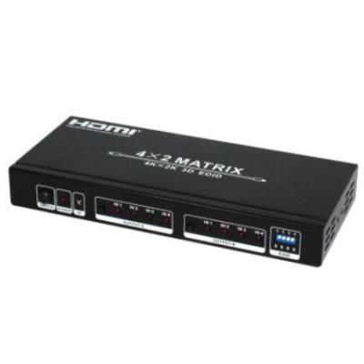 China 4 Inputs 2 Output HDMI Switch Splitter HDMI Matrix 2k X Support 4k 3D HDMI 1.4a Video Format HD-MS402N for sale