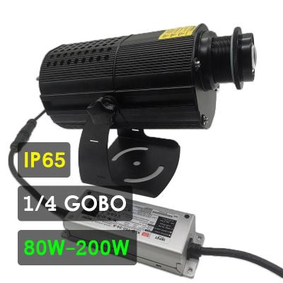 China Aluminum Alloy Most Popular Waterproof Advertising LED 80W 100W 150W 200W IP65 Static Rotated Logo With HD Clear Gobo Projector for sale