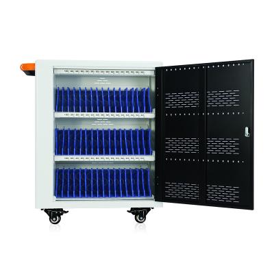 China 48pcs USB Educational Storage Tablet Cart E-reader Ipad Equipment Charging Cabinet with Wheels 48 Pcs Devices for sale