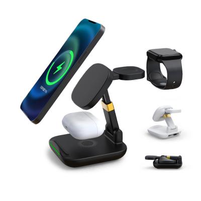 China Fast Charging Support Wireless Charger Stand 3 in 1 Wireless Charger 18W Device for Mobile Phone 5W Charger for Watch 3W Charging Pad for sale