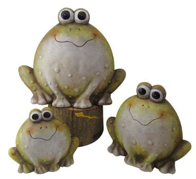 China Frosch-Tiergarten-Verzierungen, Tierstatuen im Freien für Hinterhof zu verkaufen