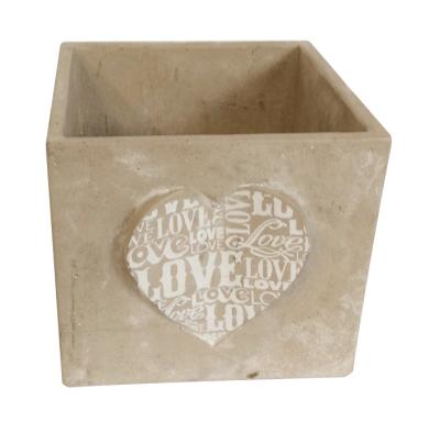 China S057CM Cube Shape Cement Garden Planters Cement Plant Pots With CE / GS Approved for sale