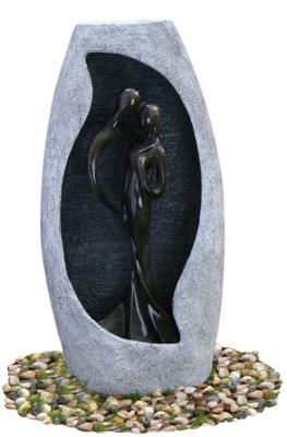 China Handgemachtes Fiberglas-Harz-große Wasser-Brunnen im Freien mit Lichtern, 53x21x107cm zu verkaufen