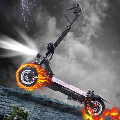 China Dual Motor T107 3200w 60V 35Ah 80KM/H Unisex Fast Lithium Battery 11 Inch Big Wheel 50Km Adults E Off-Road Electric Scooters for sale