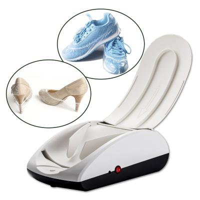 China Disposable Hands Free New Design 0.008 USD Per Period Cost Chargeable Disposable Intelligent Automatic Single Shoe Cover Dispenser for sale