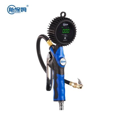 China Inflate Tire Inflator With High Accuracy Digital LED Professional Pressure Gauge Inflating Gun Inflation Gun 15 Seconds Auto Stop Ce for sale