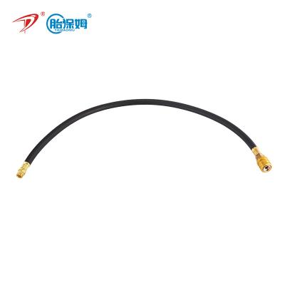 China 520mm Hose Soft Flexible Inflate Tire Rubber Tube High Pressure Silicone With Clamp Air Chuck DP-C03-9 for sale