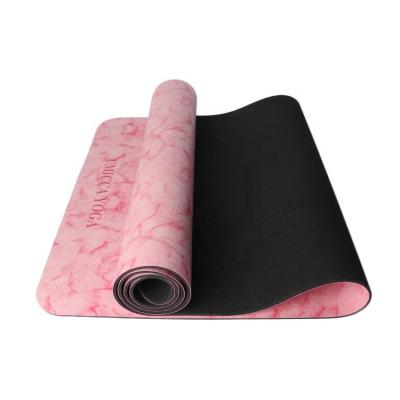 China UMICCA Eco-Friendly Washable Custom Marble Style New PU Pink Marble Yoga Mat for sale