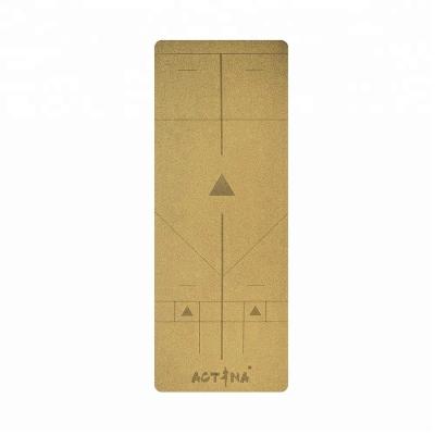 China Eco-Friendly Custom Made Natural Rubber Printing Mat Portugal Cork Yoga for sale