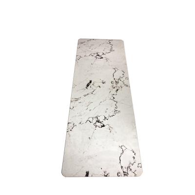 China UMICCA OEM Suede Yoga Mat Natural Rubber Anti-Slip Fitness Eco-Friendly White Marble Custom Exercise Mat for sale