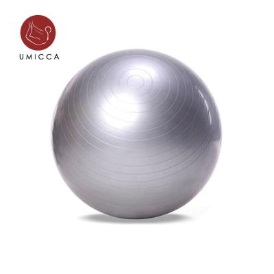 China Wholesale Dark Gray Mini Small Anti Burst Yoga Ball Anti Burst PVC Exercise Ball For Yoga for sale