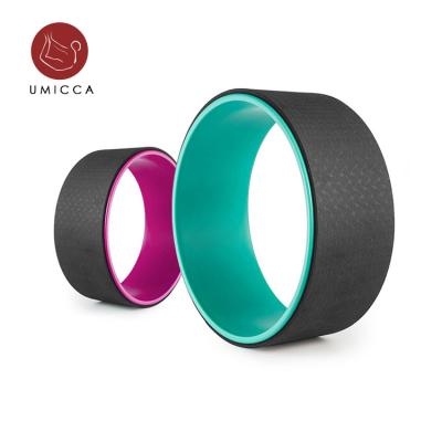 China Durable And Practical OEM Custom Color Roller Fitness UMICCA Yoga Wheel Eco Friendly Dual Band for sale