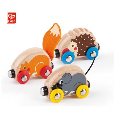 China Magnets Hold Train Together Hape Tactile Animal Slot Toys Railway Magnetic Ruled Track Wooden Train Toys for sale