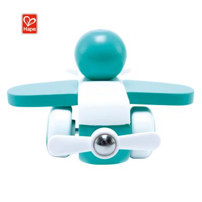 China Classic Mini Cartoon Baby Toy Wooden Propeller Airplane Kids Toys for sale