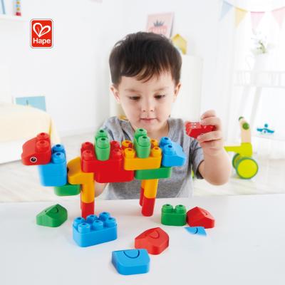 China Toy Hape Brand PolyM 31Piece Educational Animal Themed Block Set Educational Baby Kids Toys With Diverse Building Possibilities for sale