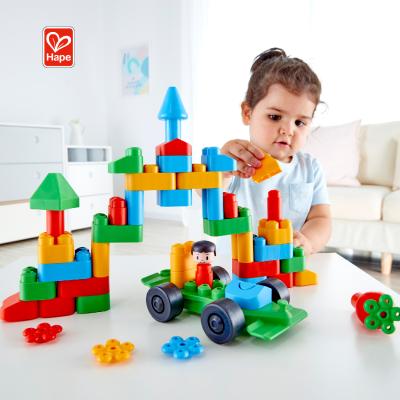 China Toy Hape Brand Educational PolyM 49 Piece Starter Block Set Baby Kids Educational Toys With Diverse Building Possibilities for sale