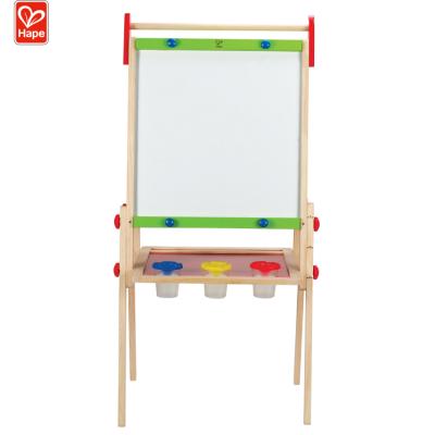 China Hape Toy Easel For Kids Educational Double Sided Wooden Easel Color Box Art for sale