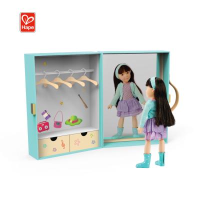 China Doll Set With Dressing Room Hape Toy Kruselings Magic Dream Girl Doll Set Clothes For Children for sale