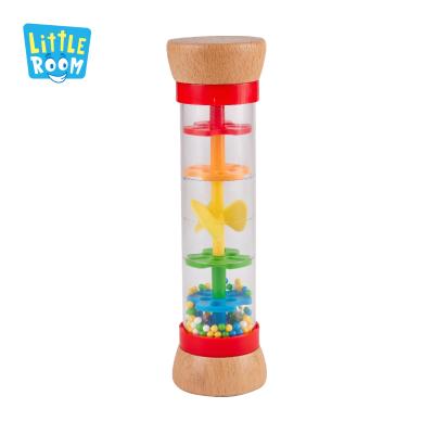 China Toy Popular Baby Early Childhood Musical Educational Wooden Bead Raindrop Musical Instrument On The Piano Mini Eight Tones Wooden Toy for sale