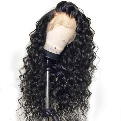 China Water Wave Full Lace Wigs Virgin Human Hair Wigs Transparent Swiss Curly Brazilian Human Hair Best Quality for sale