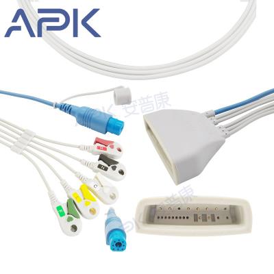 China Mornitoring HP MX40 ECG Telemetry Lead 5 Medical Patient Compatible Lead Wires Clip IEC OEM Part 989803171851 for sale