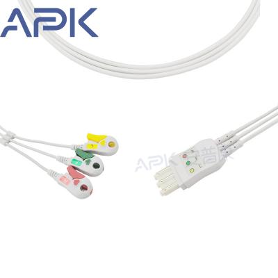 China Medical Patient Monitoring HP ECG Cables Patient ECG Cable ECG EKG Cable 3 Lead HP Compatible Din Style 3 Lead Wires Cut IEC Shenzhen Factory High Quality for sale